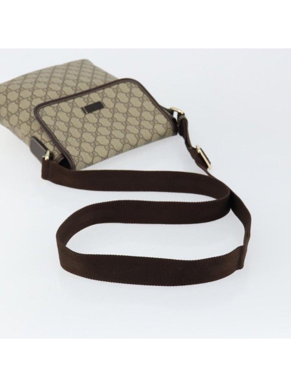 Authentic GUCCI GG Supreme Shoulder Bag PVC Leather Beige 223666 - Picture 14 of 16